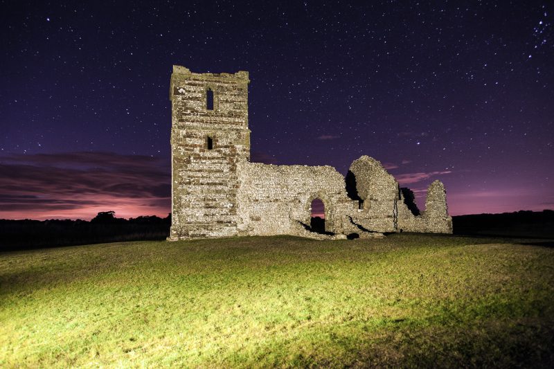 Night Photography, Knowlton Church, Dorset