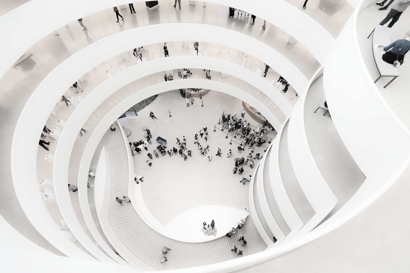 interior architectural image of Guggenheim museum, New York in